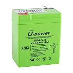 Master U-Power – U-Power AGM Batterie 6V 4.5Ah, VRLA Bleiakku wartungsfrei, w