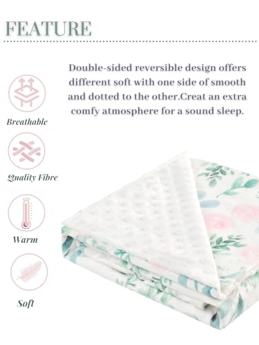 Image of Baby Mink Blanket (Pink and Green)