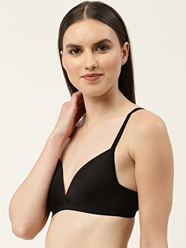 Image of EVA & JOY Women's Solid Lightly-Padded Non-Wired Full Coverage T-Shirt Bra (Pack of 1)