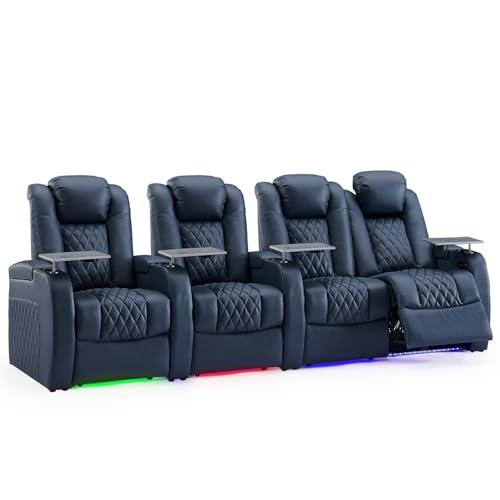 Image of Weilianda Home Theater Seating, Top Grain Leather Movie Theater Chair