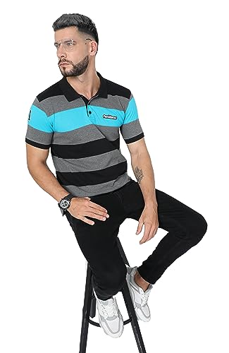 Image of fanideaz Branded Mens Half Sleeve Cotton Striped Polo T-Shirt for Mens || Polo Tshirt for Men || Branded Tshirt for Men