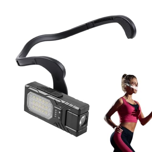 Linterna frontal desgastada de la oreja: linterna de la antorcha para la iluminación, desgaste cómodo con brillo ajustable LED recargable para la caza, camping, trotar, pesca, s