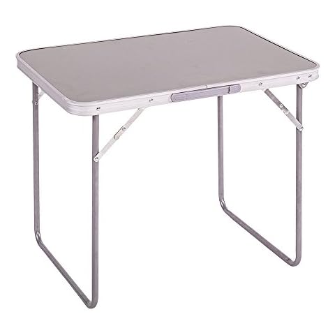Mesa de Camping Plegable de Acero con encimera Efecto Madera Gris Cover