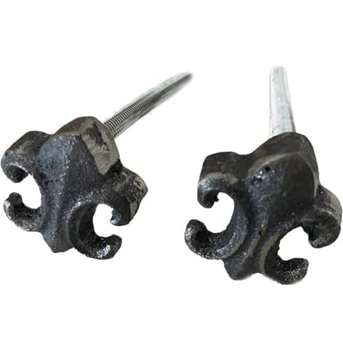 LUNA WAY CAST IRON - Grappes de Fixation Murale des plaques en fonte Lily | Plaques en Fonte | Installation Facile | Résistance Durable | Paire, Gris