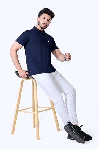 Image of Men's Premium Polo T-Shirt | Classic Collar | Smooth Finish | Half Sleeve Casual Wear (XS to 3XL)