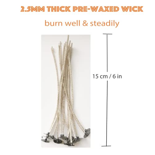100 piezas de mechas para velas con kit para hacer velas miniatura 5