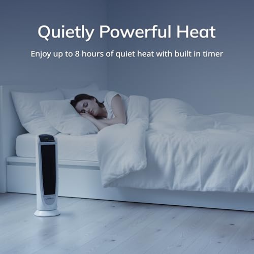 Lasko Oscillating Digital Ceramic Tower Heater for Home with Overheat Protection, Timer and Remote Control, 22.75 Inches, 1500W, White, 5165, Medium by Lasko - Image 7