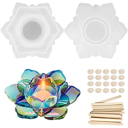Auzkong Lot de moules en silicone époxy - En résine époxy - Avec protection des doigts et bâtonnets - 1 jeu Cover