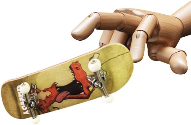 Miniatura 4 de Diapasón profesional, diapasones de madera para dedos Patineta de aleación Stent Rodamiento Rueda Novedad Diapasón (rojo)