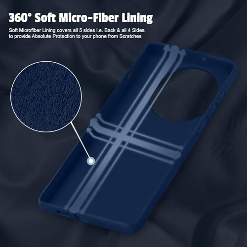 Image of LIRAMARK Liquid Silicone Soft Back Cover Case for OnePlus 13 /1+13 5G (Midnight Blue)