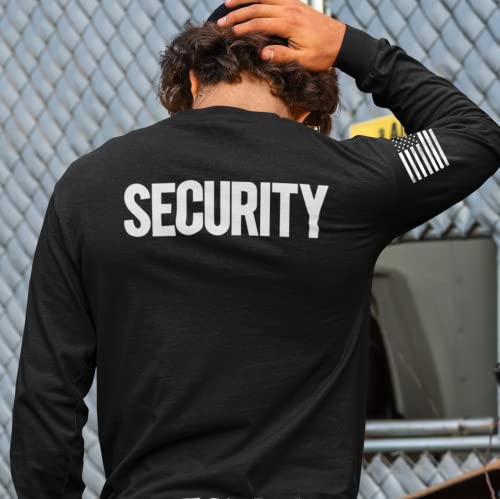 Security Sweatshirt Front Back Print Mens Staff Event Uniform Bouncer Screen Printed2