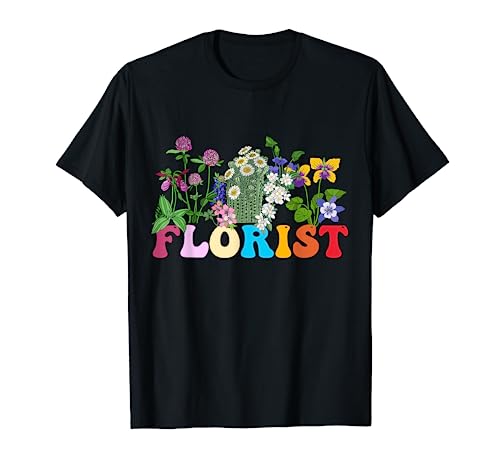 Camiseta de verano con estampado floral de flores silvestres para mujer Camiseta