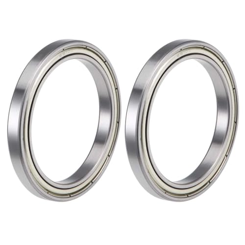 TOP-VIGOR 2Pcs 6810ZZ Deep Groove Ball Bearings, Z2 50mm x 65mm x 7mm Double Sealed Industrial Bearings, Chrome Steel Skateboard Bearings for Electrical Instrument Equipment