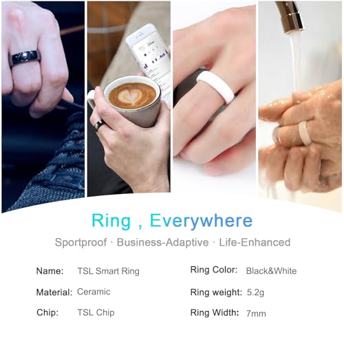 Smart Tesla Key Ring Model3/Y/S NFC Access Control Lock Door Unlock KeyCards Ring Ceramic Men and Women (Black, US#11)3