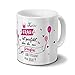 printplanet Tasse mit Namen Grünsfeld - Motiv Keine Frau ist Perfekt, Aber... - Namenstasse, Kaffeebecher, Mug, Becher, Kaffeetasse - Farbe Weiß