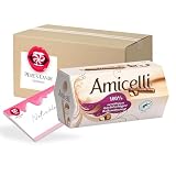 Pere's Candy Bundle für 4 x Amicelli Box Waffelröllchen mit Haselnuss-Creme-Füllung 200g + Pere's Candy Notepad DIN A7-25 Blatt