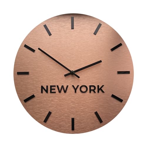 ALÚMADESIGNCO Bronze Customizable International Time Zone Wall Clock - Elegant Multi-City Display for Hotel Lobbies & Homes - Unique Gift for Housewarmings and Business Professionals