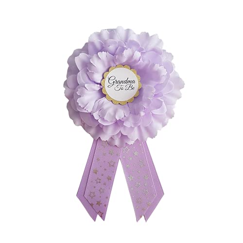 Baby Shower Flower Sash And Pin Keepsake For Mommy To Be By LMC | USA Handmade (Grandma to be pin)