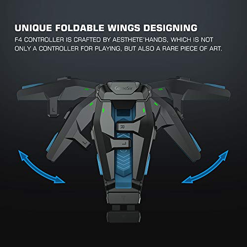GameSir Mobile Game Controller F4 Falcon, Zero Latency Foldable Mobile Trigger, Plug and Play Gaming Trigger for Pubg, Knives Out, Rules of Survival, Call of Duty for Android and iOS Phone