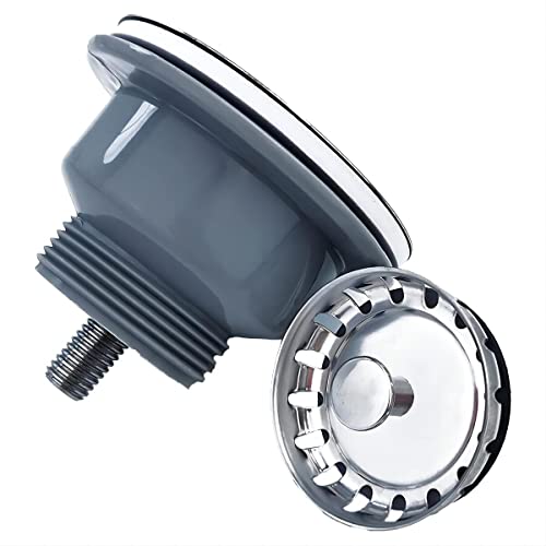 Qrity 84MM Sink Collection, Stainless Steel and PVC Kitchen Sink Basket Strainer Plug Waste G1½" - Image 4