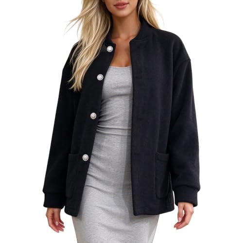 Women's Cardigans Long Sleeve Knit Sweater Clothing with Pockets - image 1