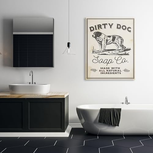 Image of Dirty Dog Soap Vintage Sign, 36 x 48 Inch Canvas Wall Art