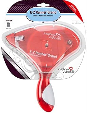 SCRAPBOOK ADHESIVES BY 3L E-Z Runner Grand Refillable Dispenser Red, White, 150ft/45M