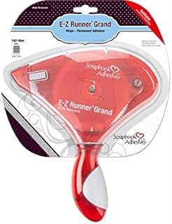 SCRAPBOOK ADHESIVES BY 3L E-Z Runner Grand Refillable Dispenser Red, White, 150ft/45M