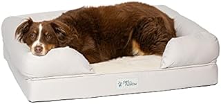 PetFusion Large Dog w/Solid 10 cm Memory Foam, Waterproof liner, YKK premium zippers. Breathable cotton blend, removable & easy to clean. (Replacement covers & blankets also avail), Slate Grey
