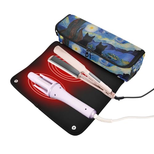 Bolsa de viaje para herramientas de cabello con base resistente al calor miniatura 2