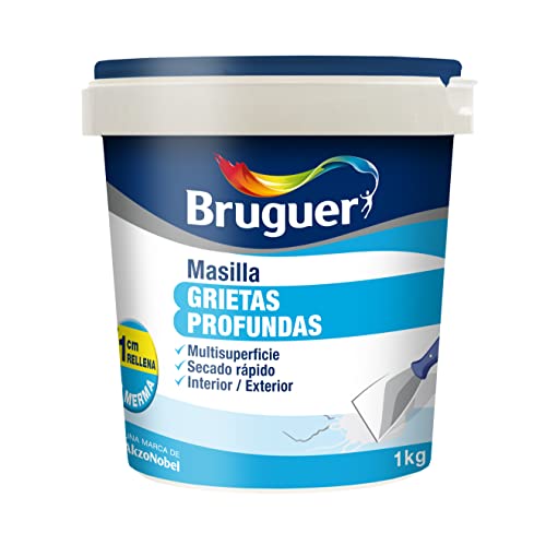 Bruguer Masilla Grietas Profundas 1 Kg Blanco