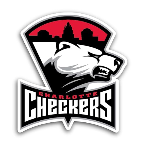 2 (Pieces) 3" and 5" Charl0tte Checkers Sticker, Waterproof Vinyl Decals for Many Purpose Like Cars, Trucks, Laptops, Phones, Windows and More