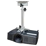 PCMD, LLC. プロジェクター天井マウント BenQ MH733 MS610 MW612 MW732 MX611 MX731 TH671ST対応 横方向シフトカップリング付き(伸縮式13-20インチ延長)