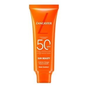 Lancaster Sun Beauty Face Cream SPF50 50ml, Photoaging Control, Broad Spectrum Sun Protection, High Protection With Full Light Technology, Water and Sweat Resistant, Clean Formula
