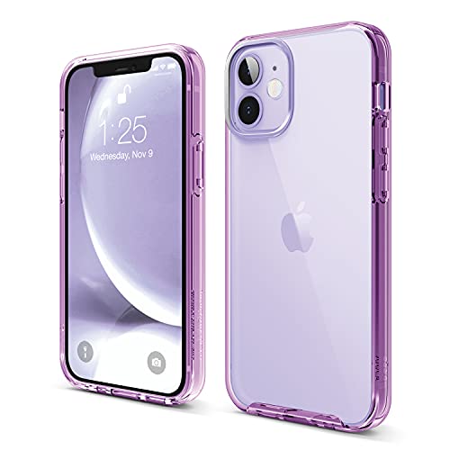 elago Ibrido Clear Custodia Cover Compatibile con iPhone 12 Mini Case (5.4), Anti-Ingiallimento Hard PC Retro, Paraurti Flessibile Cover Antiurto (Trasparente