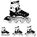 Nils ExtremeInline Skates 4in1 - Schlittschuhe Kinder - Inliner Kinder - Rollerblades Kinder - Rollschuhe Kinder - Eislaufschuhe Kinder – Rollschuhe 35-38 - Verstellbare Schwarz - Modell NH10905