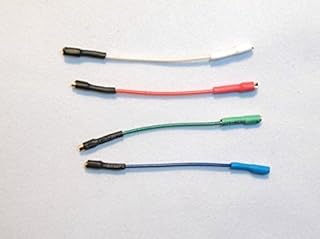 Cartridge Headshell Connector wires / leads with gold connectors for Technics SL1000 Mk2, SL1000 Mk3, SL120, SL110, SL1300, SL1301, SL1310, SL1350, SL1400, SL1401, SL1500, SL1510, SL1650, SL1900, SL1950, SL2000, SL3310 Cartridge to Tonearm wires