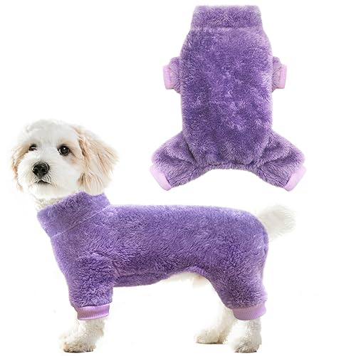 Pull en peluche pour chien Idepet violet M vêtement nuit chiot - 2