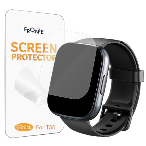 Frgnie Protector de pantalla compatible con Qecnato, STECEi S68 Smartwatch de 1,95 pulgadas (6 unidades) Flexible TPU compatible con Puqo, Poounur T80 Smartwatch Protector de pantalla