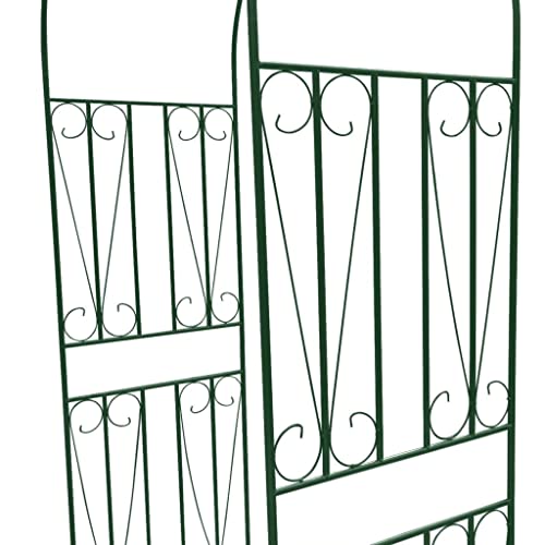 Vidaxl Garden Arch, Garden Trellis For Climbing Plants Flower, Iron Arbor For Backyard Patio Lawn, Outdoor Decoration, Spike Design Dark Green #TOP3