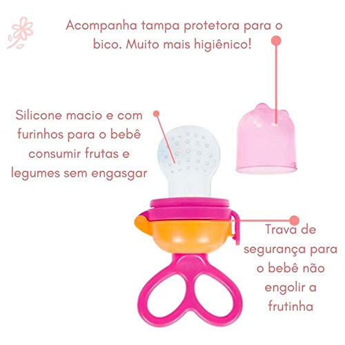 Buba, 1146156, Chupeta Alimentação Para Bebes Porta Frutinha Comer Fruta, cor Azul, Polipropileno