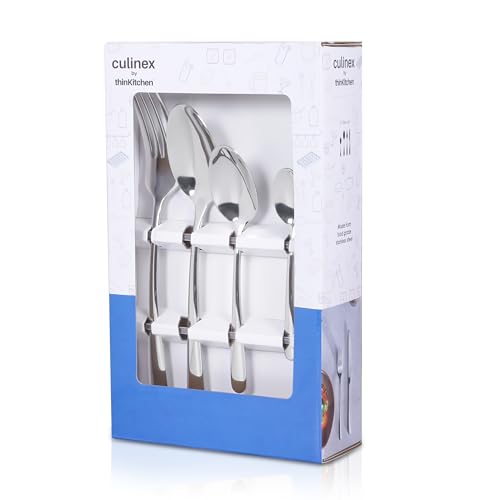 Image of Dora 18 /8 Stainless Steel 24-Piece Cutlery Set | Elegant Mirror Finish | Dishwasher Safe | Ideal Gift for Every Occasion