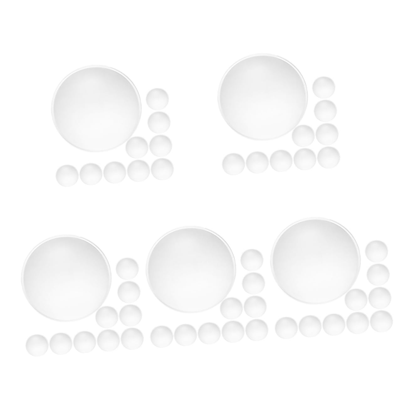 Lentilles biconvexes Ipetboom en acrylique transparent haute transparence, 5 ensembles