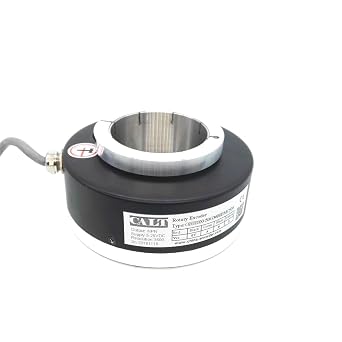 CALT GHH100-50G High Precision Elevator 50mm Hollow Shaft Rotary Encoder 100mm Shell Out Diameter A B Z Signals Apply to Tractor CNC Machine (500P/R, Line Driver Output)