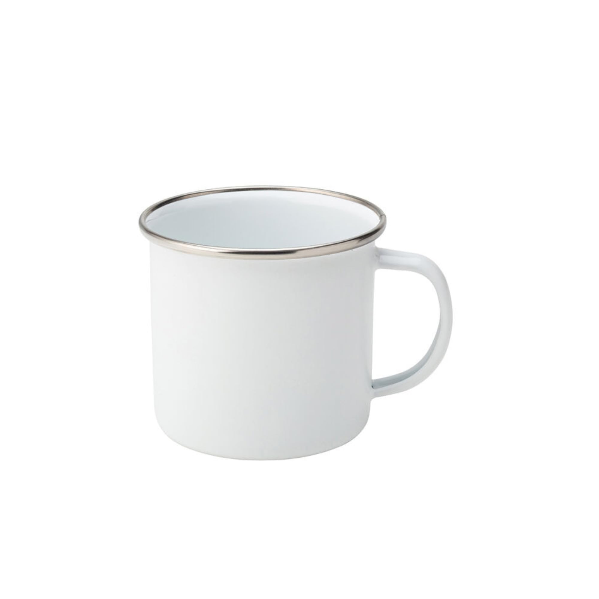 Utopia Eagle Enamel Eagle Stainless Steel Rim Mug 13.5oz /38cl, Pack of 6