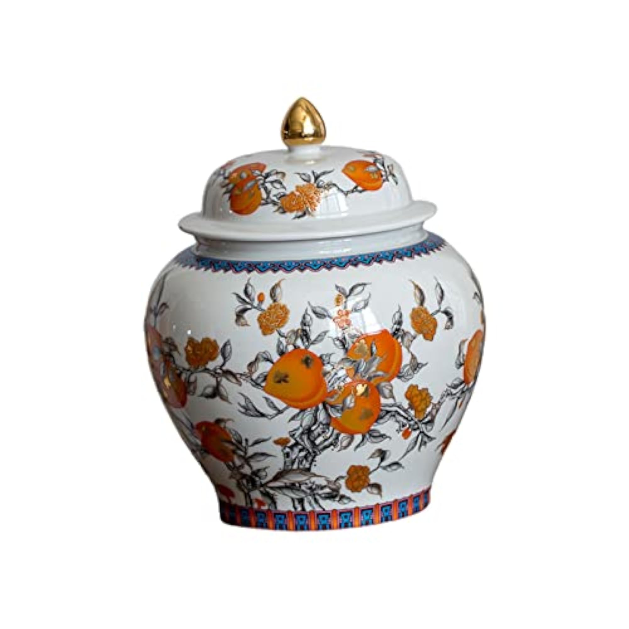 Modern Porcelain Ginger Jar, Decorative Flower Vase