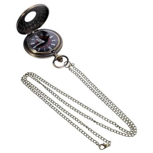 VALICLUD チェーン付き機械式懐中時計 男性用 アラビア字文字盤 ヴィンテージ風装飾時計 卒業式 誕生日 クリスマス 対応