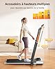 Tapis de Course 6 en 1, Pente 1%-6%-12%, Vitesse 12km/h, Hauteur de la Colonne Montante télescopique 115CM, Angle de la Colonne Montante 95°-105°, 2.5 HP,Compact