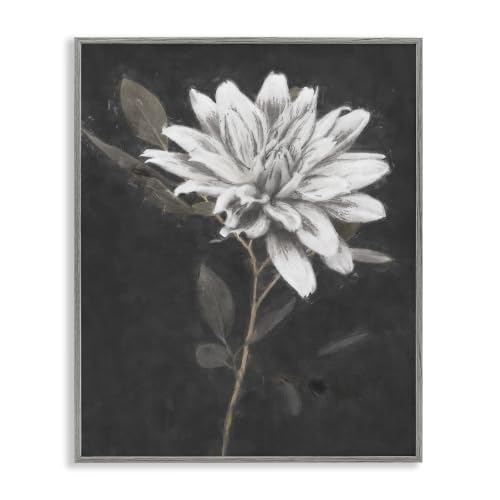 Blooming Dahlia Floral Botanical, 24 x 30 Inch Framed Giclée Print