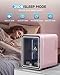 CUTIEWORLD Skincare Fridge With Dimmable LED Light Mirror, 4L Makeup Mini Fridge for Bedroom, Car, Office & Dorm, Cooler & Warmer, Portable Small Refrigerator for Cosmetics, Skin Care and Food, Pink